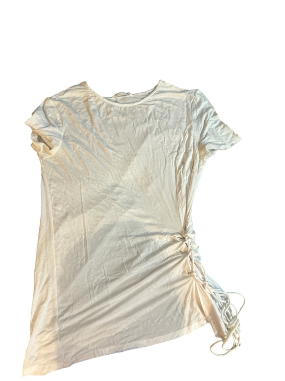 Bear Dance Cream Side-Tie Short Sleeve Tee